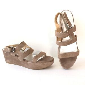 Stuart Weitzman Suede Cage Platform Sandals